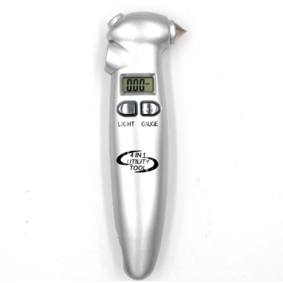 4 IN 1 Digital car Tire pressure gauge Flashlight Emergency Hammer Seat Belt Cutter Tyre Pressure meter Tester