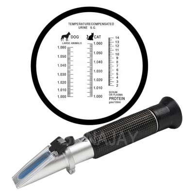 Refractometer Clinical Medical House Pet Dog Cat Protein Serum Plasma Hemoglobin Tester Urine Specific Gravity