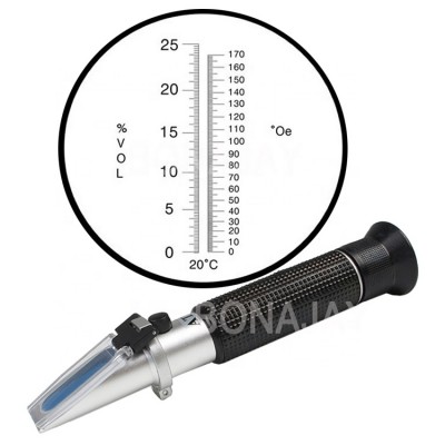 High Accuracy Wine 0-25% Alcohol OE 0-170  Grape Juice Sugar Content  Wine Refractometer